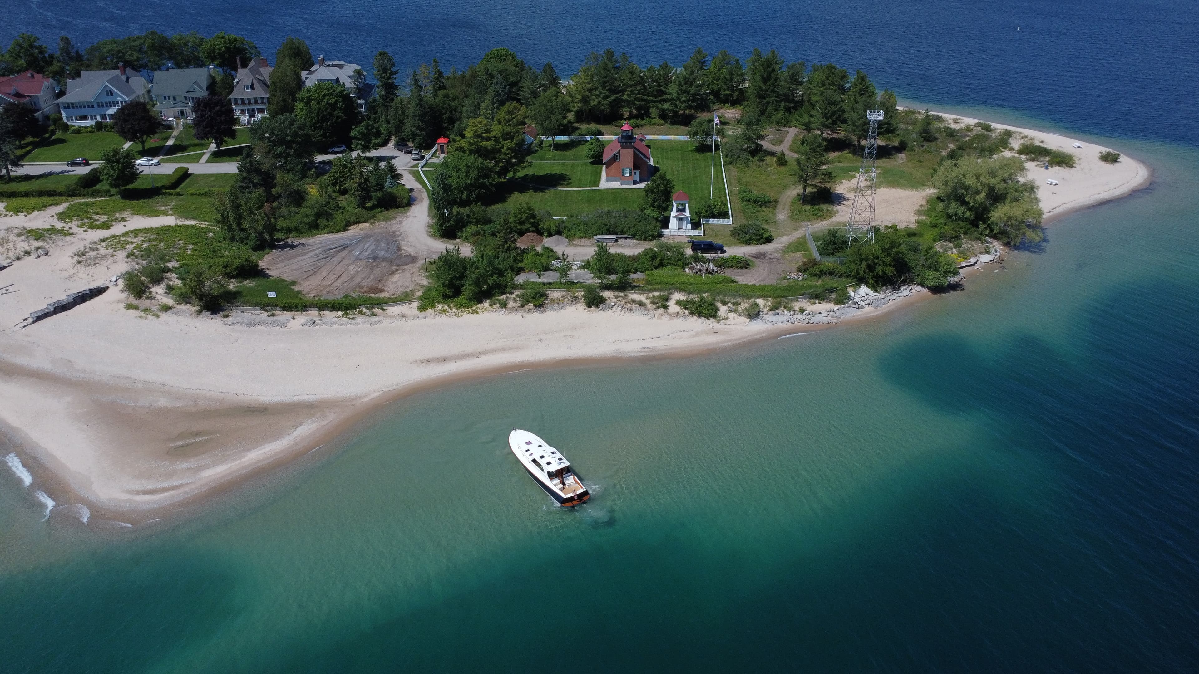 Downtown Harbor Springs from above